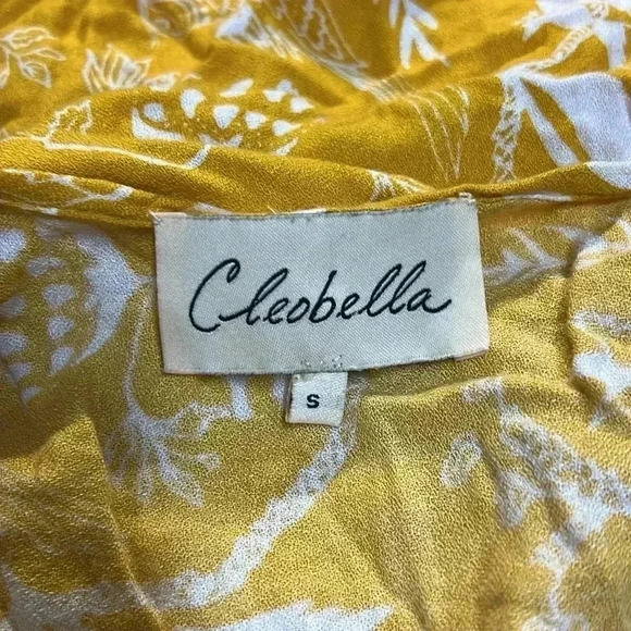 Cleobella Yellow Wrap Dress Size S - Picture 3 of 3